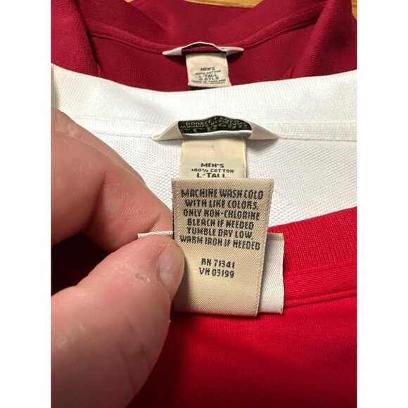 L.L. Bean Lot of 3 Mens Short Sleeve Polo Shirts Size L Tall - Picture 13 of 16